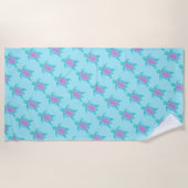 Niedliches wunderliches Schildkröteherz Strandtuch (Vorderseite)