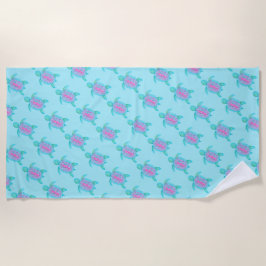 Niedliches wunderliches Schildkröteherz Strandtuch