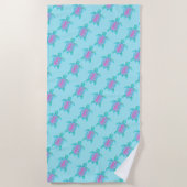 Niedliches wunderliches Schildkröteherz Strandtuch (Vorderseite)