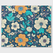 Niedliches, wunderschönes Blumenmuster und nahtlos Geschenkpapier (Flach)