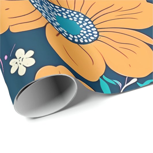 Niedliches, wunderschönes Blumenmuster und nahtlos Geschenkpapier (Rolleneckpunkt)