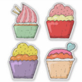 Niedliches Wüste-Set von 4 Notebook-Aufklebern Aufkleber (Vorderseite)