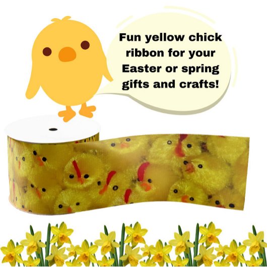 Niedliches Yellow Oaster Baby Chicks Muster Ripsband