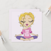 Niedliches Yoga Girl Auch dieses Jahr wird passier Karte (Vorderseite/Rückseite Beispiel)