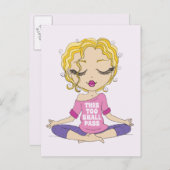 Niedliches Yoga Girl Auch dieses Jahr wird passier Postkarte (Vorne/Hinten)