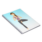 Niedliches Yoga Girl macht die Pose des Baumes Ill Notizblock (Rechte Seite)