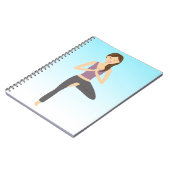 Niedliches Yoga Girl macht die Pose des Baumes Ill Notizblock (Linke Seite)