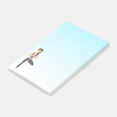 Niedliches Yoga Girl macht die Pose des Baumes Ill Post-it Klebezettel (angewinkelt)