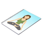 Niedliches Yoga-Mädchen in der Illustration zur Po Notizblock (Linke Seite)
