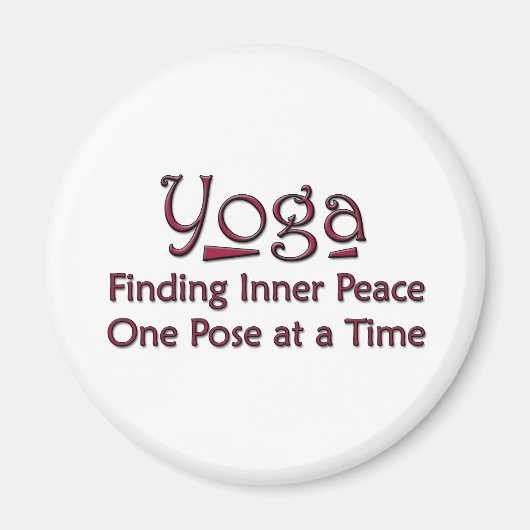 Niedliches Yoga-Sprichwort Magnet (Vorne)