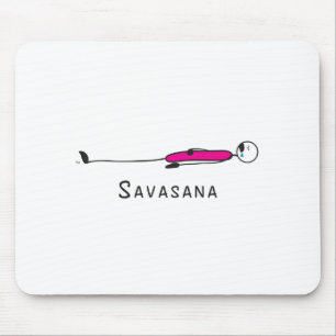 Niedliches Yoga-Strichmännchen Mousepad
