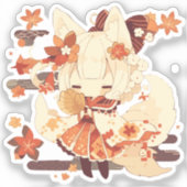 Niedliches Yokai-Inspiriert japanisches Design Aufkleber (Vorderseite)