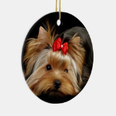 Niedliches yorkie keramik ornament (Rechts)