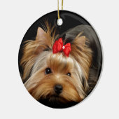 Niedliches yorkie keramik ornament (Links)