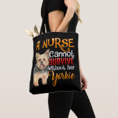 Niedliches Yorkie-Lieblingsnahrung für Tierlover Tasche (Von Nahem)