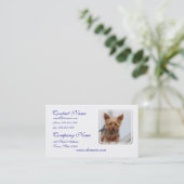 Niedliches Yorkie Visitenkarte (Stehend Vorderseite)