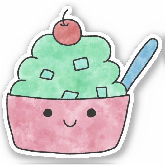 Niedliches Yummy-Eis Aufkleber (Vorderseite)