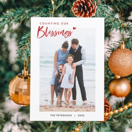 Niedliches Zählen unserer Weihnachtskarten für die