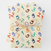 Niedliches Zahlenmuster Geschenkpapier Set (Beispiel)