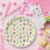Niedliches Zahlenmuster Pappteller (Party)