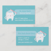 Niedliches Zahn-Bürsten mit Zahnbürste-Zahnarzt Visitenkarte (Vorne/Hinten)