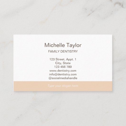 Niedliches Zahnarztgestänge für Kinder Visitenkarte (Rückseite)