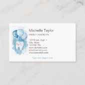 Niedliches Zahnarztgestänge für Kinder Visitenkarte (Rückseite)