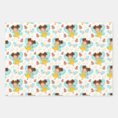 Niedliches Zahnfahne-Wrapping-Papier-Set 3 Geschenkpapier Set (Vorderseite)