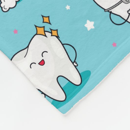 Niedliches zahnmedizinisches Muster Fleecedecke (Ecke)