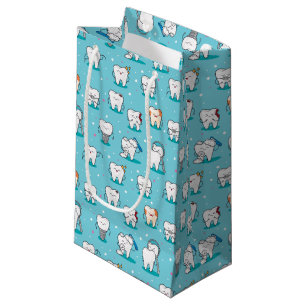 Niedliches zahnmedizinisches Muster Kleine Geschenktüte