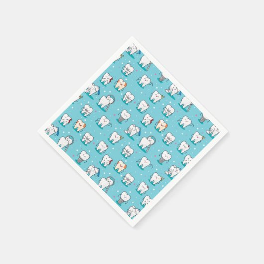 Niedliches Zahnmuster Serviette (Ecke)