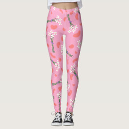 Niedliches zartes, winziges Bouquet-Muster Leggings