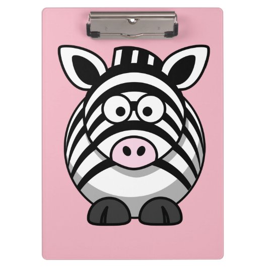 Niedliches Zebra anpassen Klemmbrett (Vorderseite)