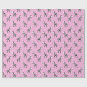 Niedliches Zebra Geschenkpapier (Flach)