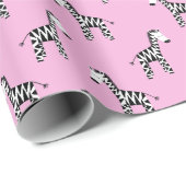 Niedliches Zebra Geschenkpapier (Rolleneckpunkt)