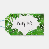 Niedliches Zebra-Giraffe-Dschungelmotiv Geschenkanhänger (Rückseite Horizontal)