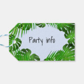 Niedliches Zebra-Giraffe-Dschungelmotiv Geschenkanhänger (Rückseite Horizontal)