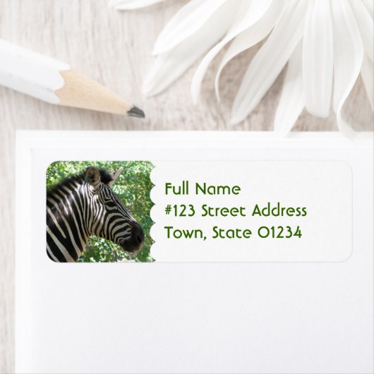 Niedliches Zebra-Mailing-Label (Insitu)