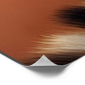 Niedliches Zebra mit orangefarbenen Blume Poster (Ecke)