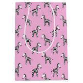 Niedliches Zebra Mittlere Geschenktüte (Vorderseite)