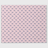 Niedliches Zebra-Muster in modernem Rosa und Blau Geschenkpapier (Flach)