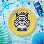 Niedliches Zebra Party Plate für Kinder anpassen Pappteller (Party)