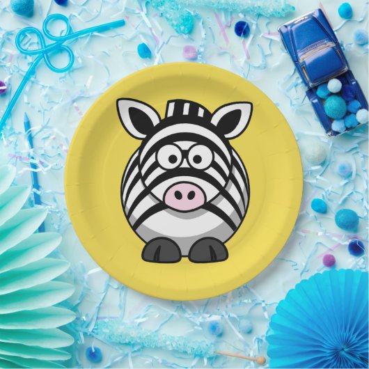 Niedliches Zebra Party Plate für Kinder anpassen Pappteller (Party)