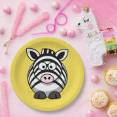 Niedliches Zebra Party Plate für Kinder anpassen Pappteller (Party)