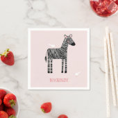 Niedliches Zebra-Pink-Party Serviette (Beispiel)