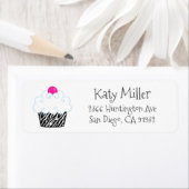 Niedliches Zebra Sprinkle Cupcake Girls Adressetik (Insitu)