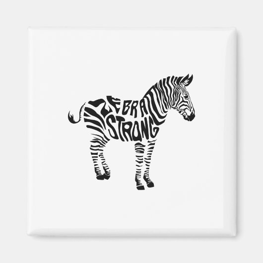 Niedliches Zebra Strong Ehlers Danlos Syndrome Bew Magnet (Vorne)