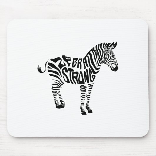 Niedliches Zebra Strong Ehlers Danlos Syndrome Bew Mousepad (Vorne)