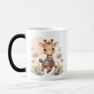 Niedliches Zebra- und Giraffen-Design-Kaffeetasse Verwandlungstasse