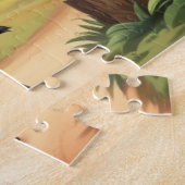 Niedliches Zebra und Regenbogen Personalisiert Puzzle (Seite)